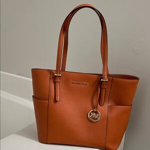 Michael Kors Burnt Orange Tote Bag